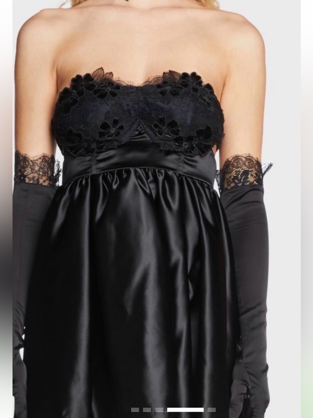 For Love & Lemons Virginia halter dress gloves included NWT